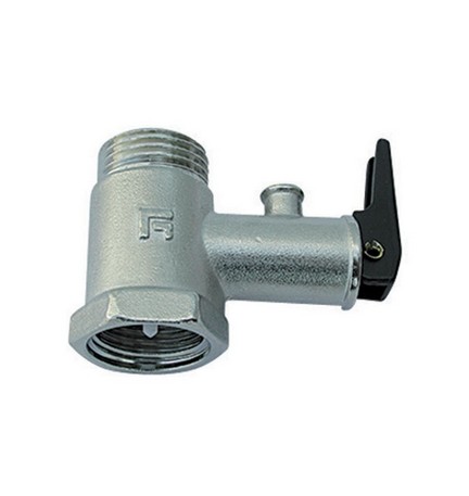 VALVOLA SCALDABAGNO NORMALE CON LEVA SCARICO 1/2