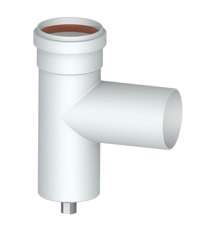 RACCORDO A TEE 90° CON TAPPO CONVOGLIATORE CONDENSA Diam. 80