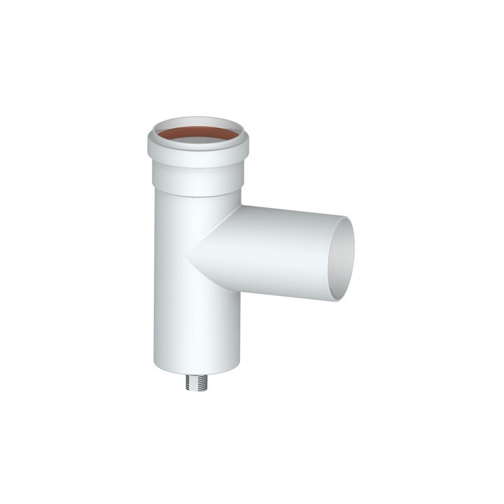 RACCORDO A TEE 90° CON TAPPO CONVOGLIATORE CONDENSA Diam. 80