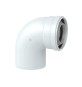CURVA 90° DN 60/100 C/RACCORDO DN 60 M.M. (COASSIALE) Senza prese analisi fumi