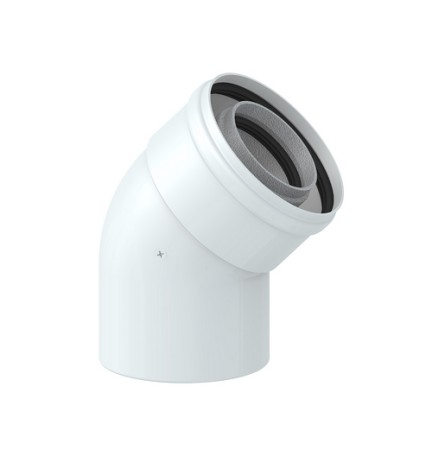 CURVA 45° DN 60/100 (COASSIALE) -