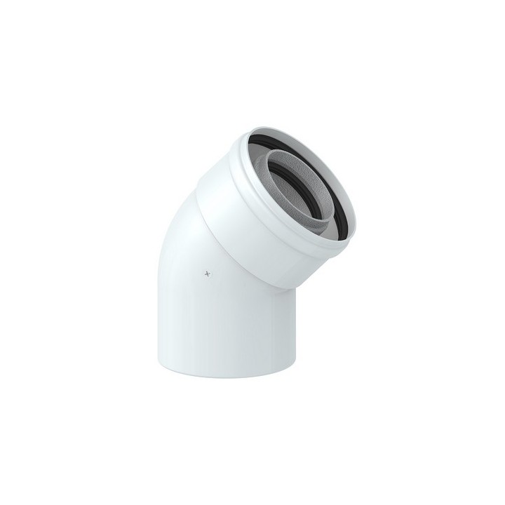 CURVA 45° DN 60/100 (COASSIALE) -