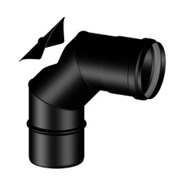 CURVA 90° MF CON ISPEZIONE PELLET SMALTATO Diam. 100