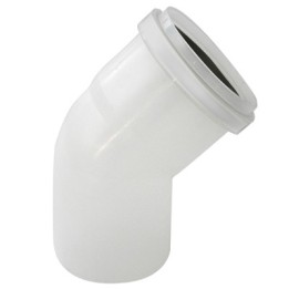 CURVA MONO-PARETE IN PPs 45° - LINEA CONDENSAZIONE Diam. 80