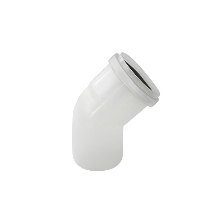 CURVA MONO-PARETE IN PPs 45° - LINEA CONDENSAZIONE Diam. 80