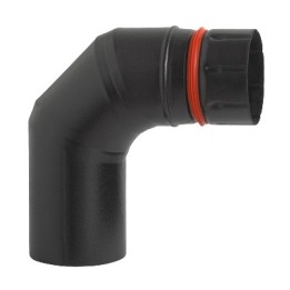 CURVA ECO-PELLET 90° SMALTATO NERO Diam. 100
