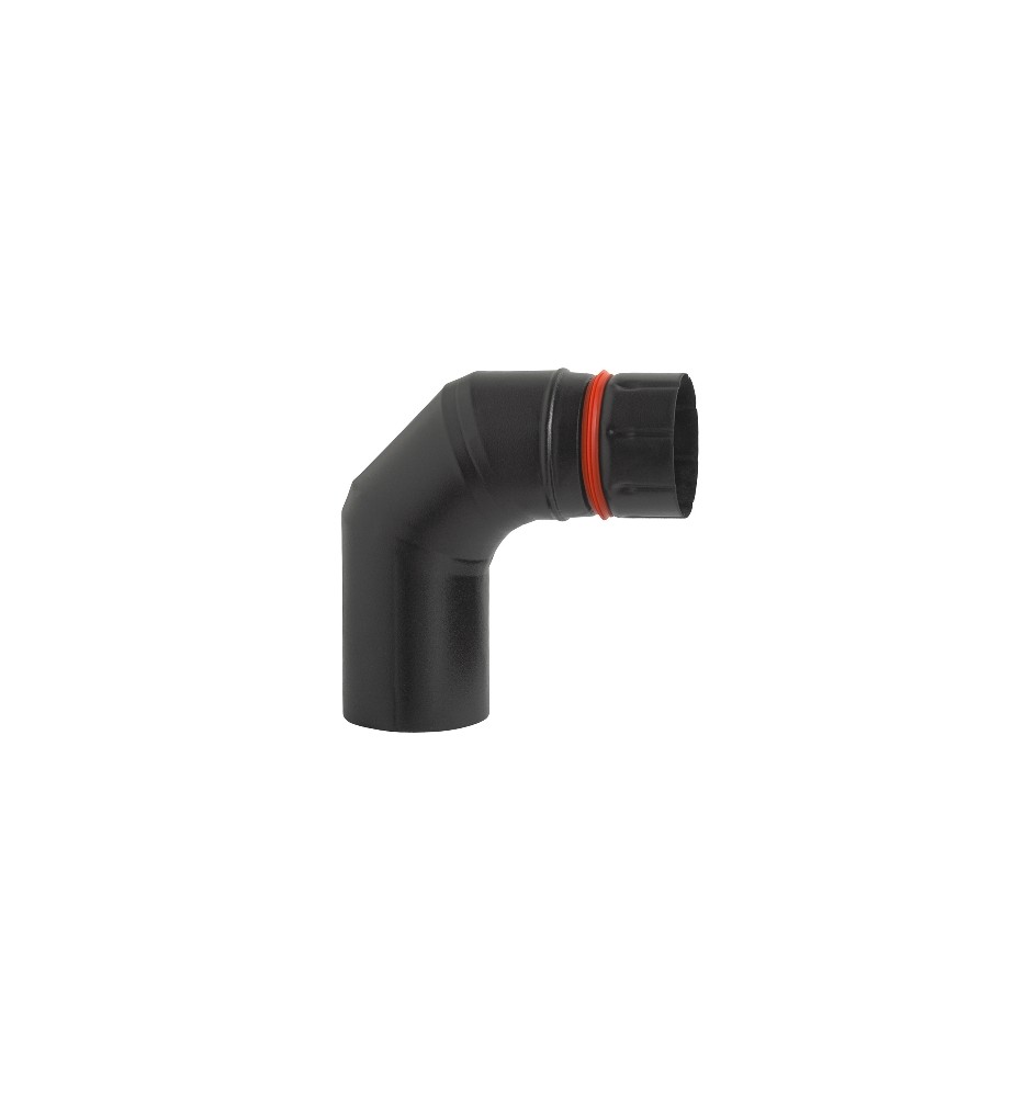 CURVA ECO-PELLET 90° SMALTATO NERO Diam. 100