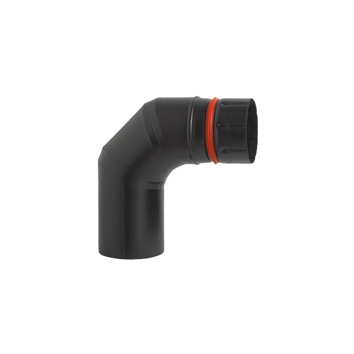 CURVA ECO-PELLET 90° SMALTATO NERO Diam. 100