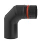 CURVA ECO-PELLET 90° SMALTATO NERO Diam. 100