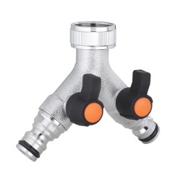 PRESA RUBINETTO A DUE VIE REGOLABILI METAL 9602