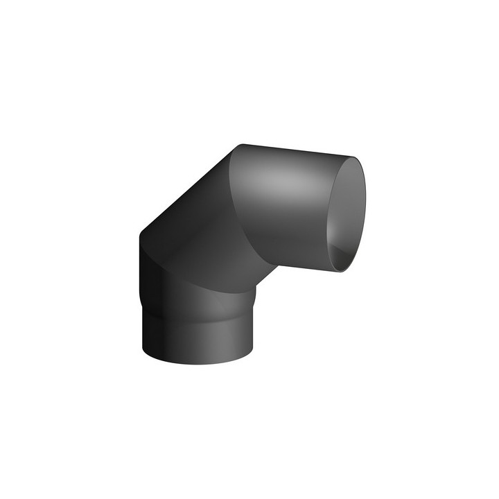 CURVA ACCIAIO AL CARBONIO SMALTATO 90° MF PER STUFE A LEGNA Diam. 120