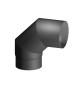 CURVA ACCIAIO AL CARBONIO SMALTATO 90° MF PER STUFE A LEGNA Diam. 120