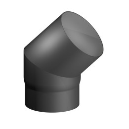 CURVA ACCIAIO AL CARBONIO SMALTATO 45° MF PER STUFE A LEGNA Diam. 180