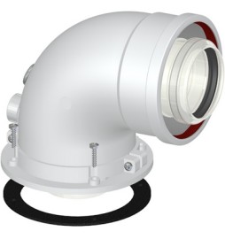 CURVA DI PARTENZA COASSIALE M/F DN 60/100 CP4 Diam. 60/100