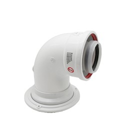 CURVA DI PARTENZA COASSIALE M/F DN 60/100 CP7 Diam. 60/100