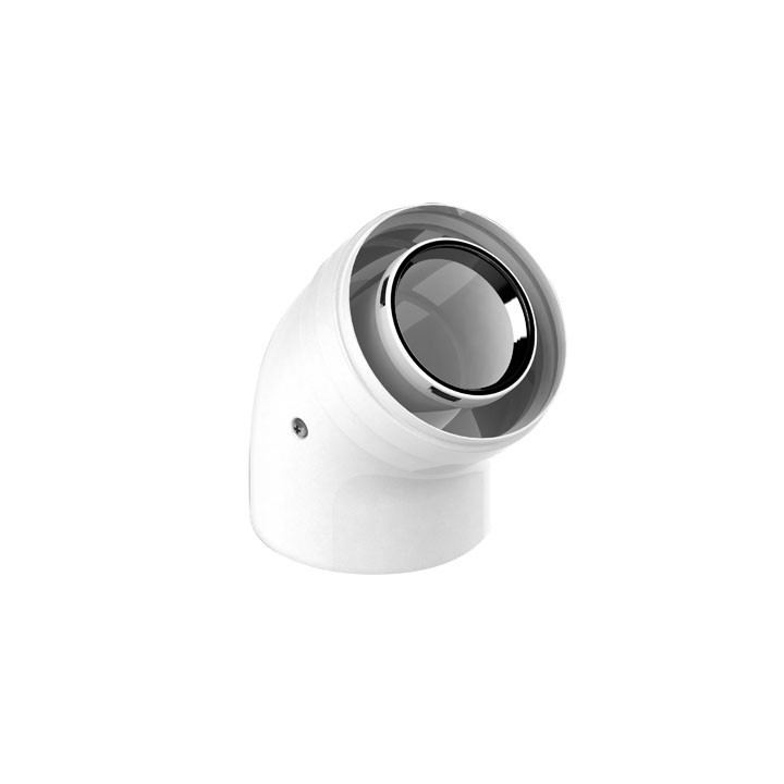 KIT CURVA 45° M-F COASSIALE PER CONDENSAZIONE Diam. 60/100