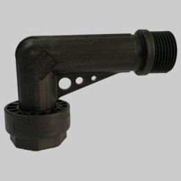 RACCORDO CURVO IN PLASTICA MF C/BOCCHETTONE - 1"