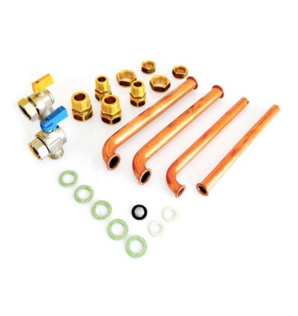 KIT RACCORDI 2 RUBINETTI (GAS e FREDDA) -
