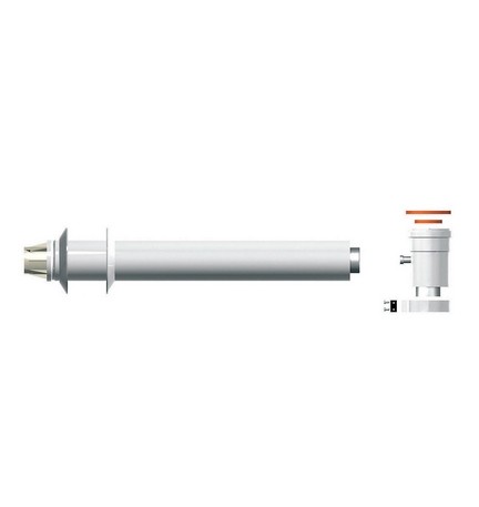 KIT SCARICO COASSIALE 60/100 PARTENZA VT L. 750 mm 750