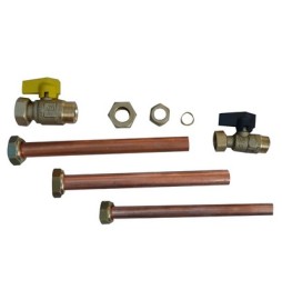 KIT IDRAULICO 2 RUBINETTI PER CALDAIA INCASSO -
