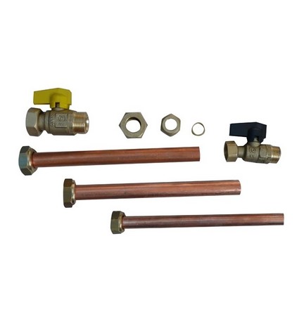 KIT IDRAULICO 2 RUBINETTI PER CALDAIA INCASSO -