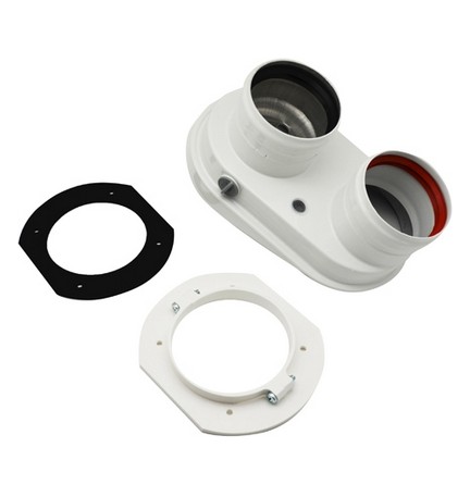 SDOPPIATORE 60/100 CON PRESE ANALISI COMBUSTIONE 60/100 - 80/80