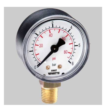 MANOMETRO Ø 63 LATERALE - 0 - 6 bar G 1/4