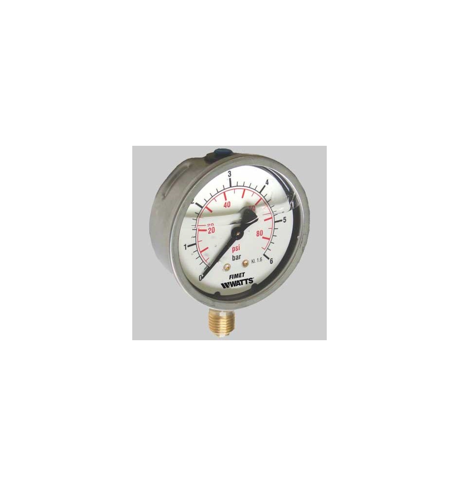 MANOMETRO Ø 63 A BAGNO DI GLICERINA LATERALE - 0 - 12 bar| PSI G/14