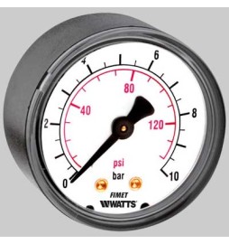 MANOMETRO Ø 63 POSTERIORE - 0 - 25 bar| PSI G 1/4