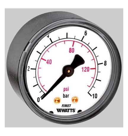 MANOMETRO Ø 63 POSTERIORE - 0 - 25 bar| PSI G 1/4