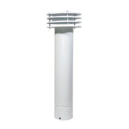 ESALATORE FUMO VENTILATO IN LAMIERA VERNICIATA BIANCA Diam. 120
