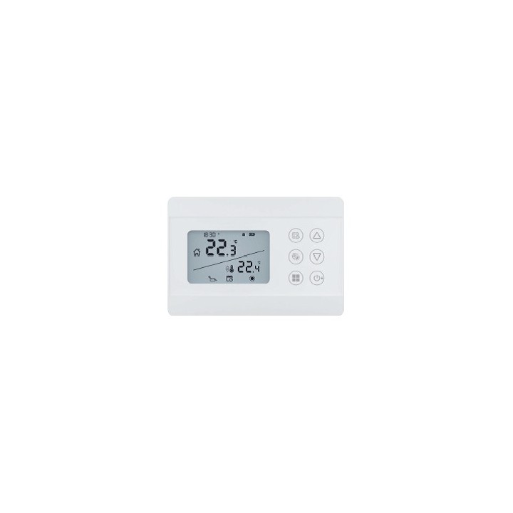 CRONOTERMOSTATO SETTIMANALE SILVER CR Bianco