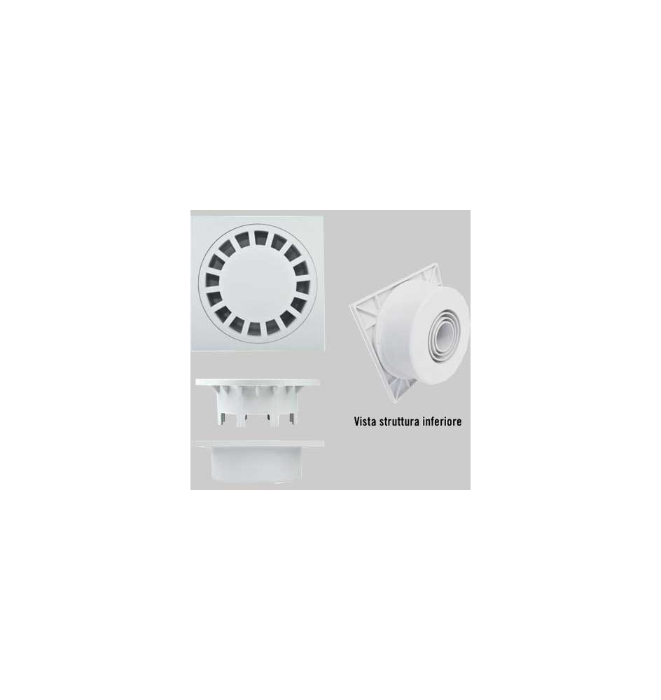 CHIUSINO SIFONATO IN PVC - 10 x 10 Uscita 32-40