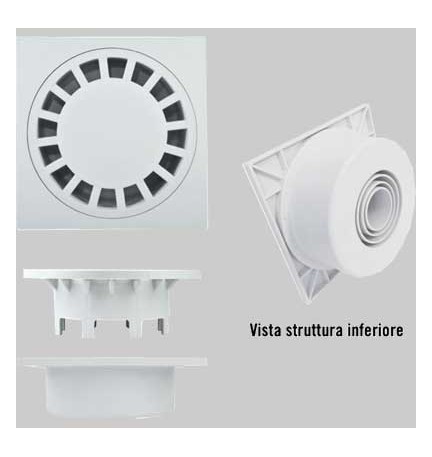 CHIUSINO SIFONATO IN PVC - 20 x 20 Uscita 80-100-110