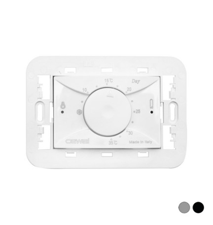 TERMOSTATO ELETTRONICO DA INCASSO 3 MODULI NEW Antracite