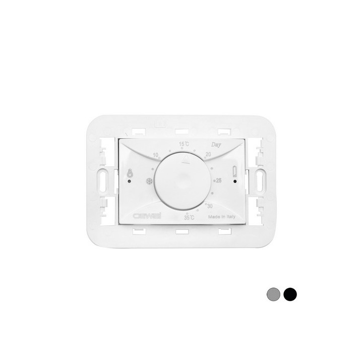 TERMOSTATO ELETTRONICO DA INCASSO 3 MODULI NEW Antracite