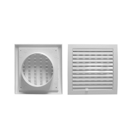 GRIGLIA DI AERAZIONE QUADRATE CON IMBOCCO TONDO Diam.100