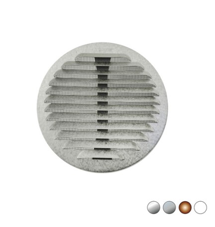 GRIGLIA TONDA IN METALLO CON MOLLE E RETE D.80-140 MM Alluminio Bianco