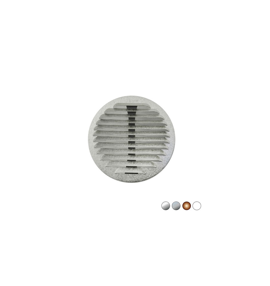 GRIGLIA TONDA IN METALLO CON MOLLE E RETE D.80-140 MM Alluminio Zincato