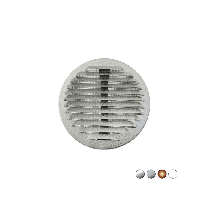 GRIGLIA TONDA IN METALLO CON MOLLE E RETE D.80-140 MM Alluminio Zincato