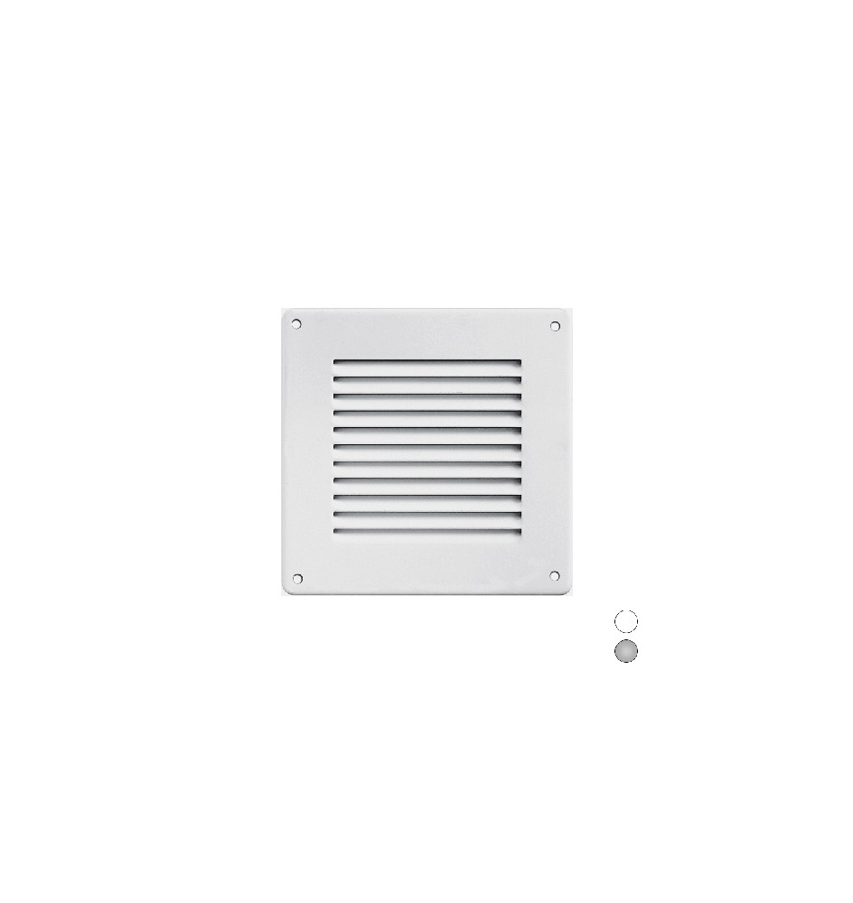 GRIGLIA IN METALLO DA SOVRAPPORRE CON RETE L. 140 X H. 140 MM Alluminio Argento