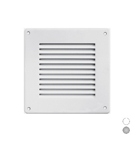 GRIGLIA IN METALLO DA SOVRAPPORRE CON RETE L. 140 X H. 140 MM Alluminio Argento
