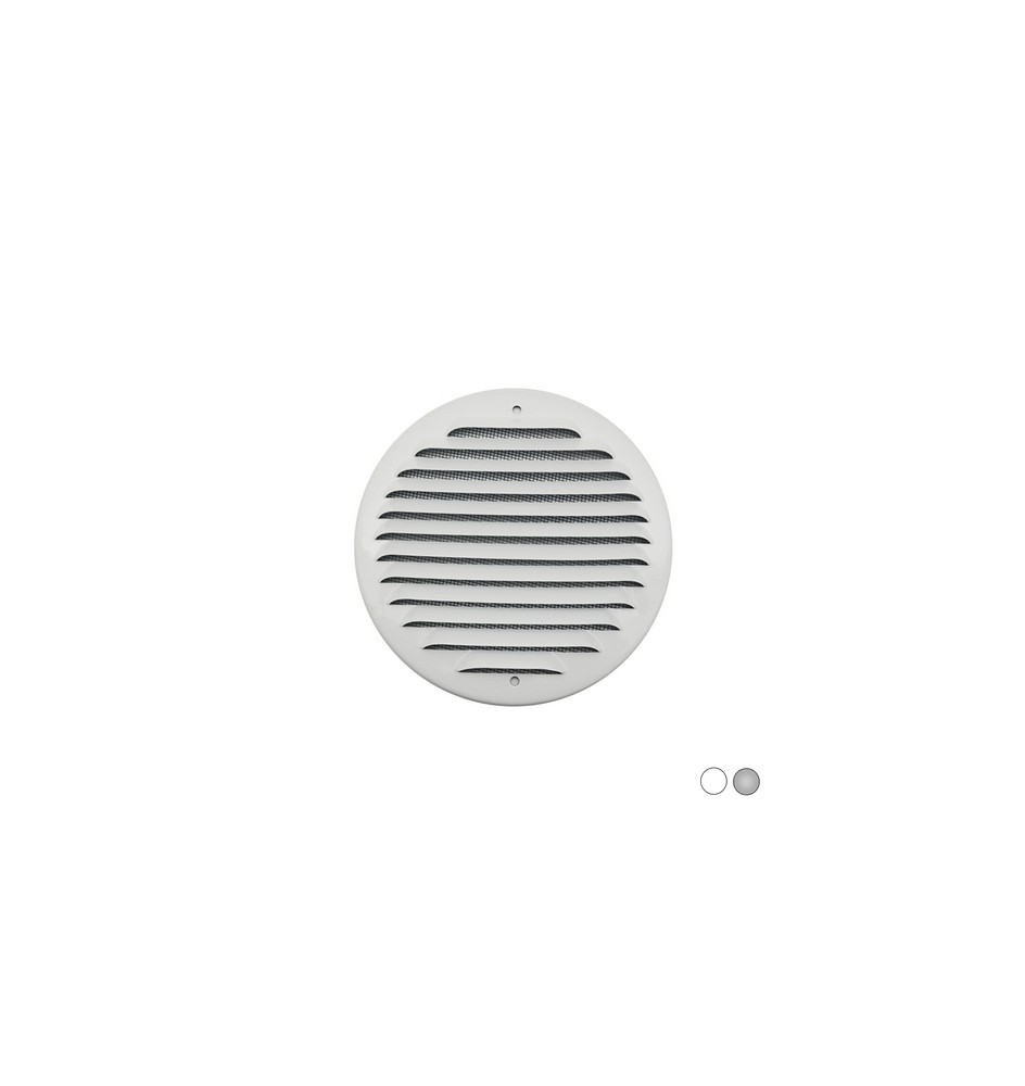 GRIGLIA TONDA DA SOVRAPPORRE IN METALLO CON RETE D.150 MM Alluminio Bianco