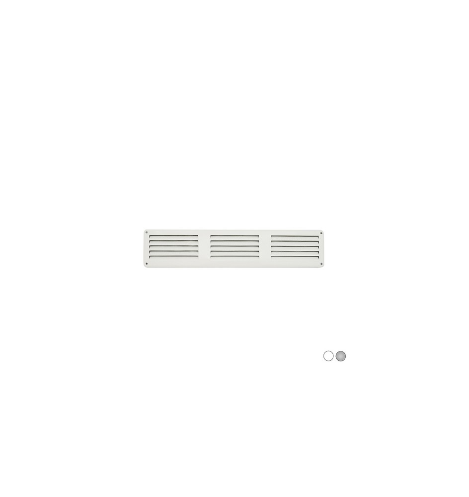 GRIGLIA DA SOVRAPPORRE IN METALLO CON RETE L. 300 X H. 60 MM Alluminio Argento