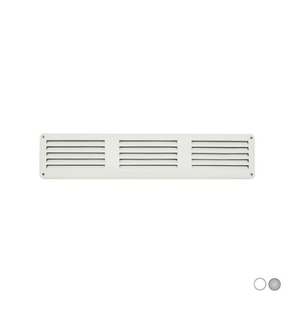 GRIGLIA DA SOVRAPPORRE IN METALLO CON RETE L. 300 X H. 60 MM Alluminio Argento