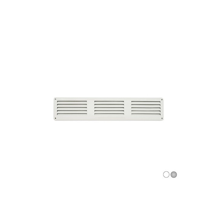 GRIGLIA DA SOVRAPPORRE IN METALLO CON RETE L. 300 X H. 60 MM Alluminio Argento