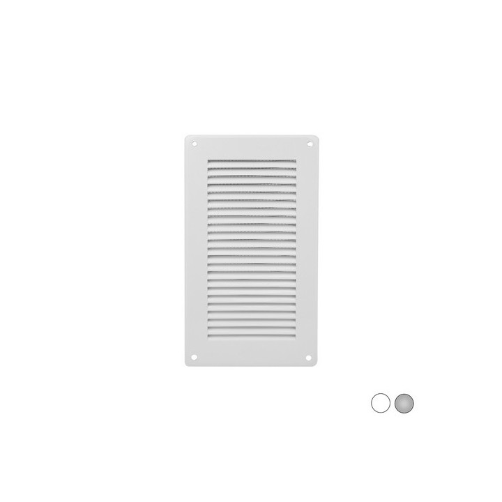 GRIGLIA DA SOVRAPPORRE IN METALLO CON RETE L. 140 X H. 240 MM Bianco