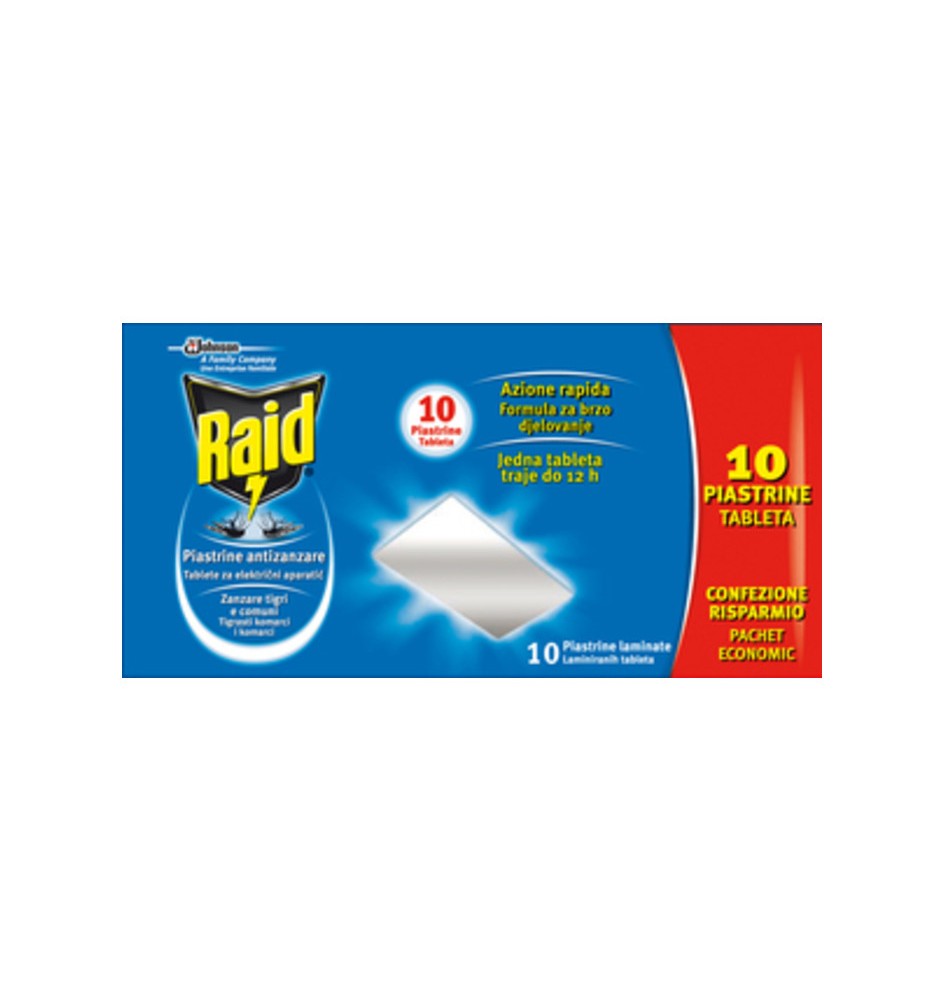 PIASTRINE DI RICAMBIO RAID 10 PZ