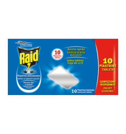 PIASTRINE DI RICAMBIO RAID 10 PZ