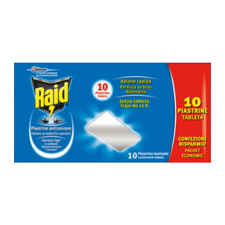PIASTRINE DI RICAMBIO RAID 10 PZ